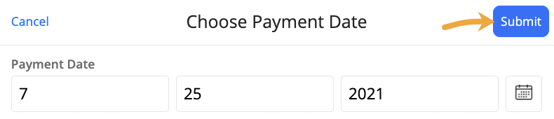 schedule payment date feature